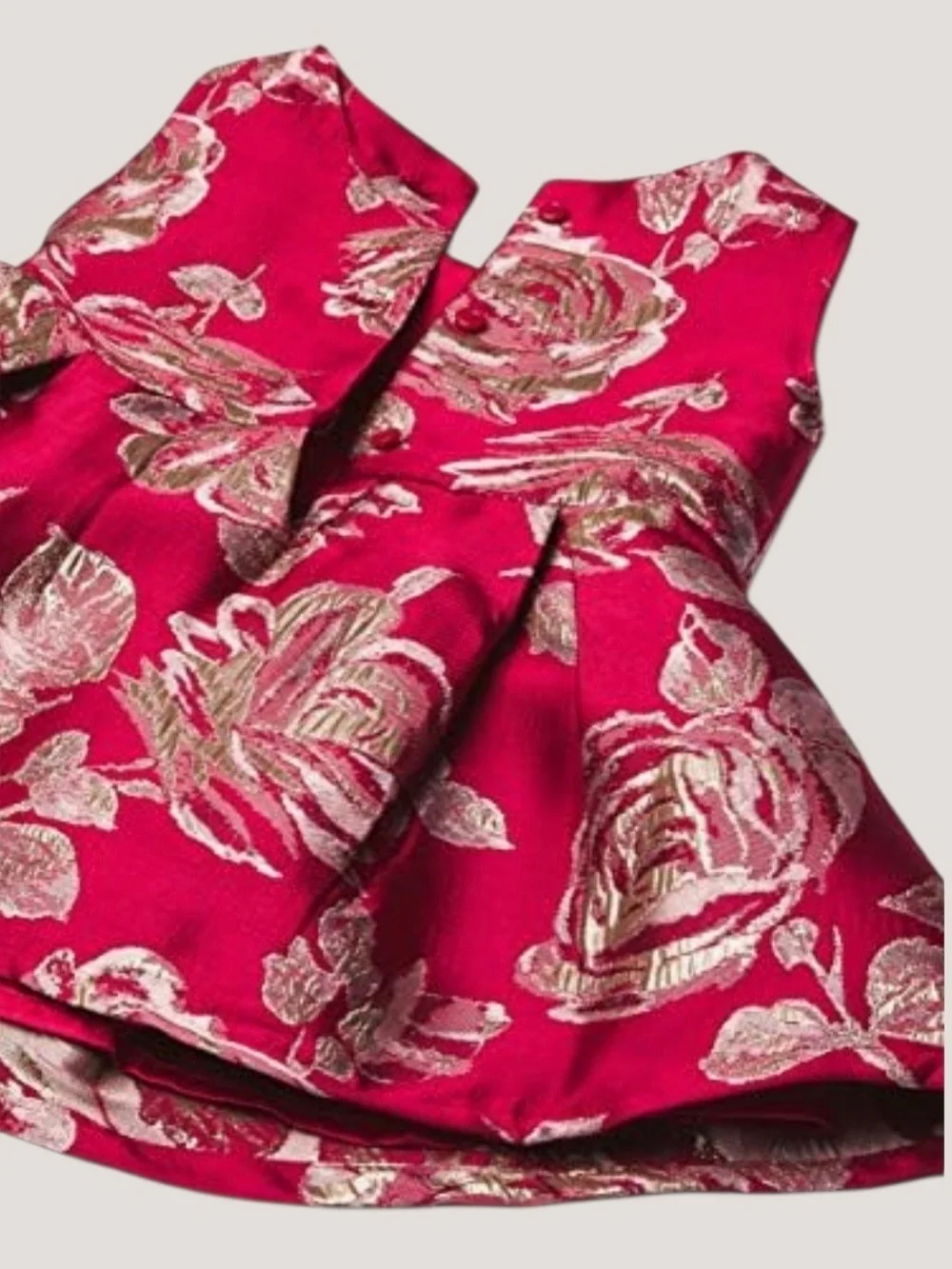 The Children's Place Floral Jacquard Party Dress With Matching Doll Dress